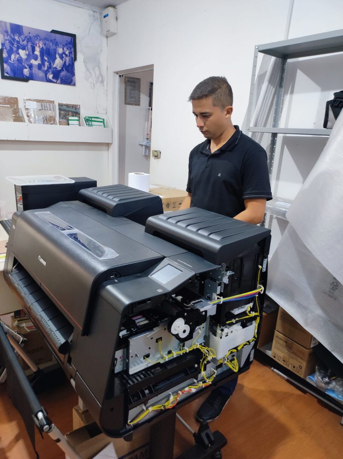 Equipamentos de impressão prontos para entrega ao cliente